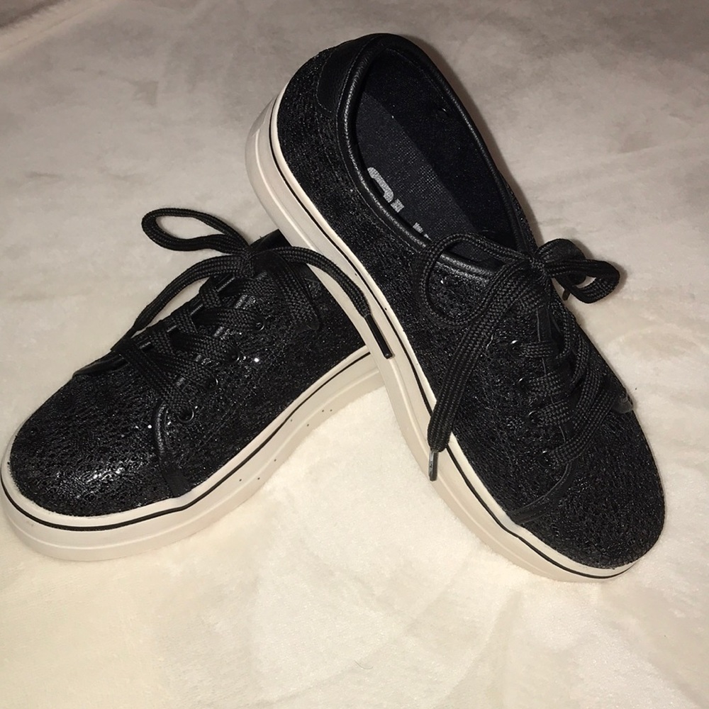 Glitter platform casual shoes